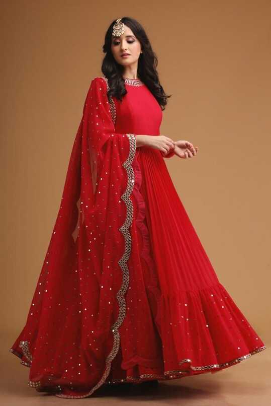 Red Color party Wear Designer lehenga choli