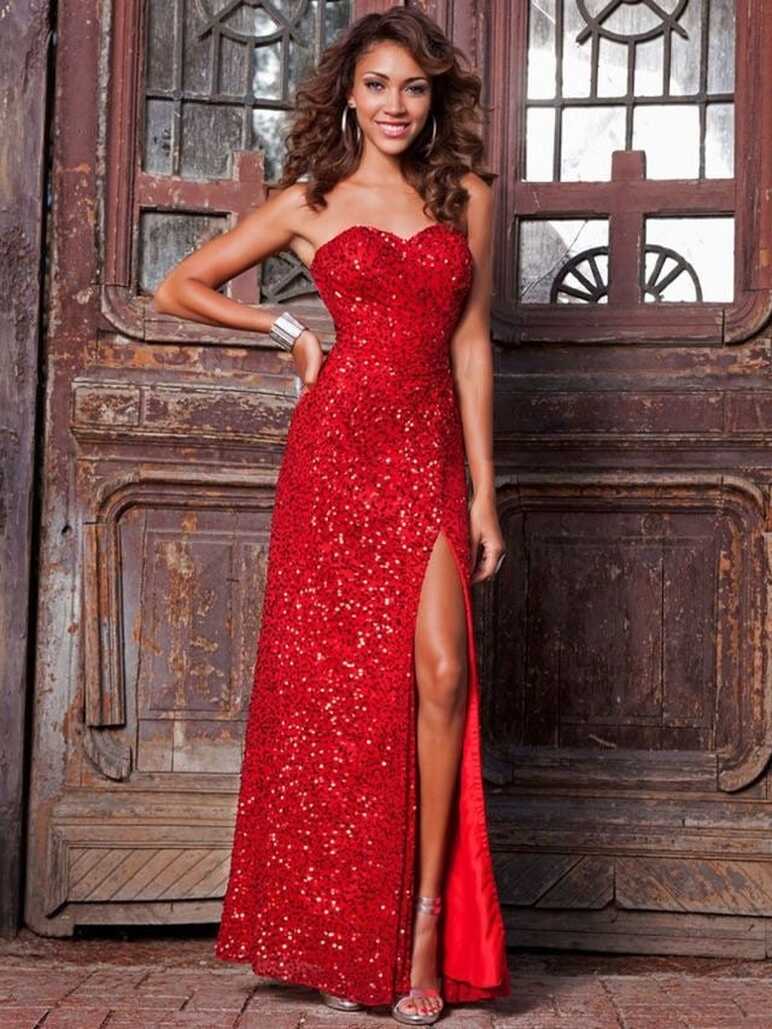 Red Glitter Dress - Etsy