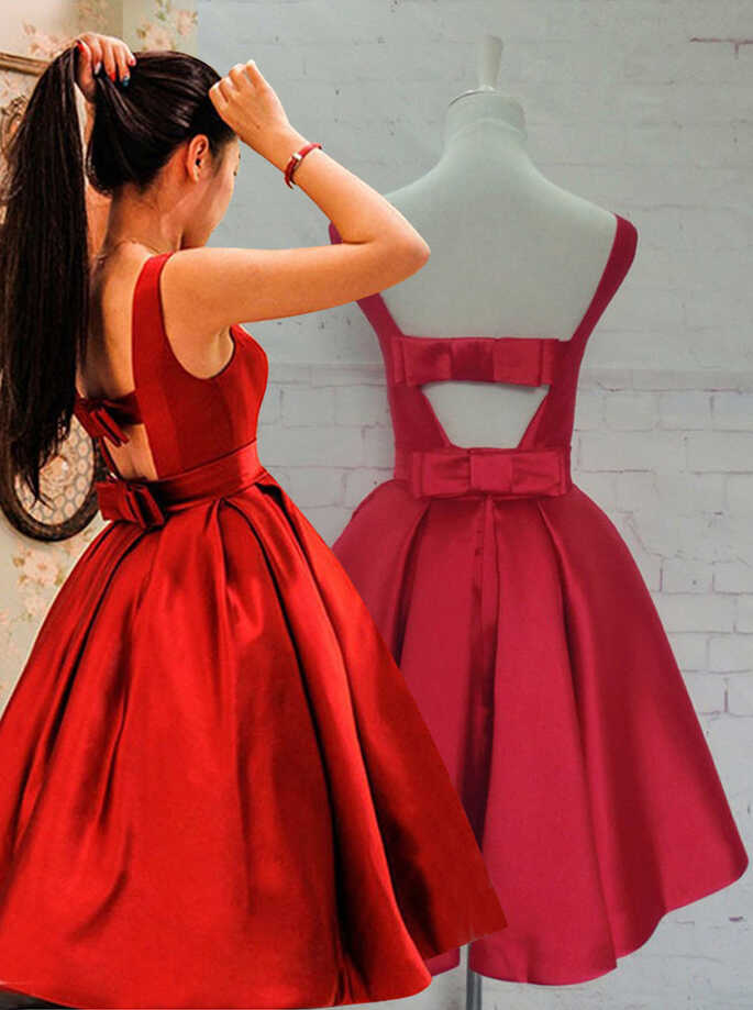 Red Homecoming Dresses,A-line Homecoming Dress,Knee Length ...