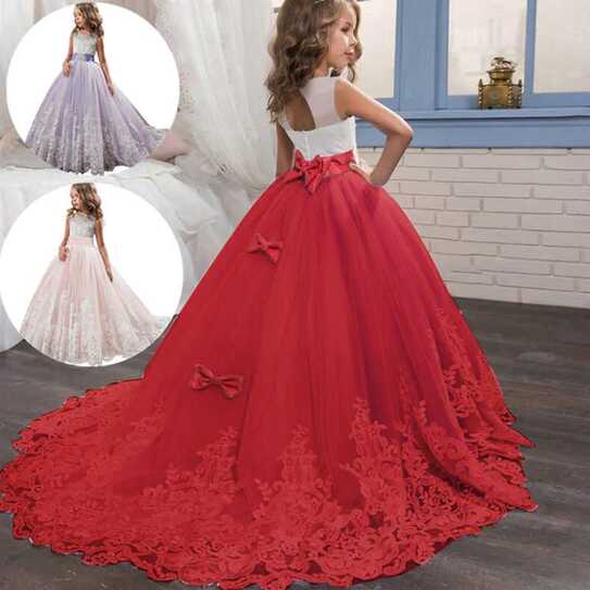 Red Lace Princess Dress Red For Teen Girls Perfect For Christmas ...