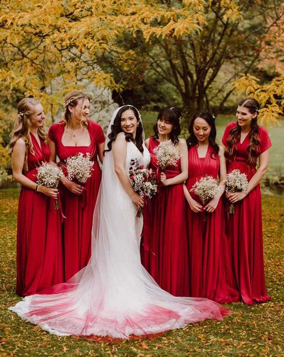 Red Lace Wedding Dress For A British Chinese Wedding