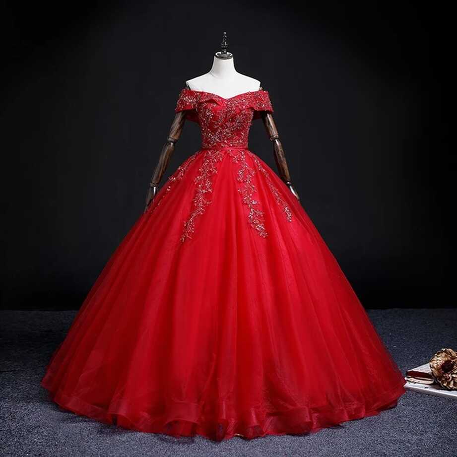 Red Off Shoulder Vestidos De 15 Elegant Quinceanera Dresses Luxury ...