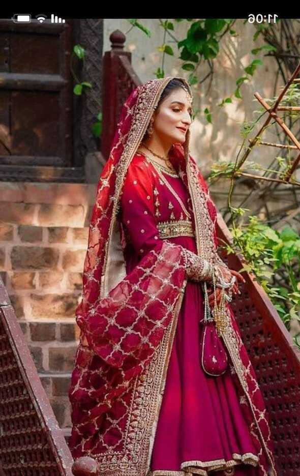 Red Pakistani Nikkah Gharara - Etsy Australia