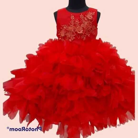 Red Plain Party Wear Baby Frock at Rs 760/piece in Mumbai | ID ...