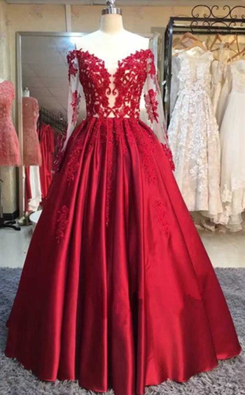 Red Prom Dress, Cute Prom Dress, A-line Prom Dresses, Ball Gown ...