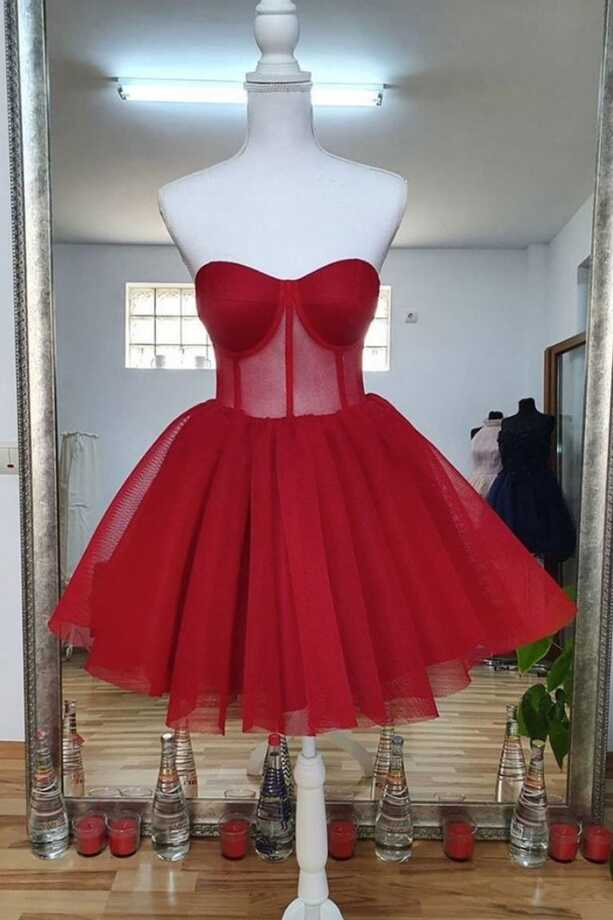 Red Puffy Dresses Short - Shop on Pinterest