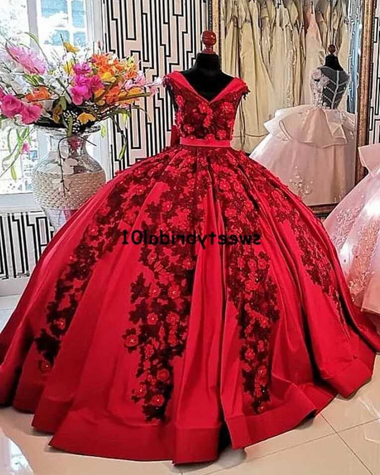 Red Red Butterfly Quinceanera Dresses With Applique And Beading ...