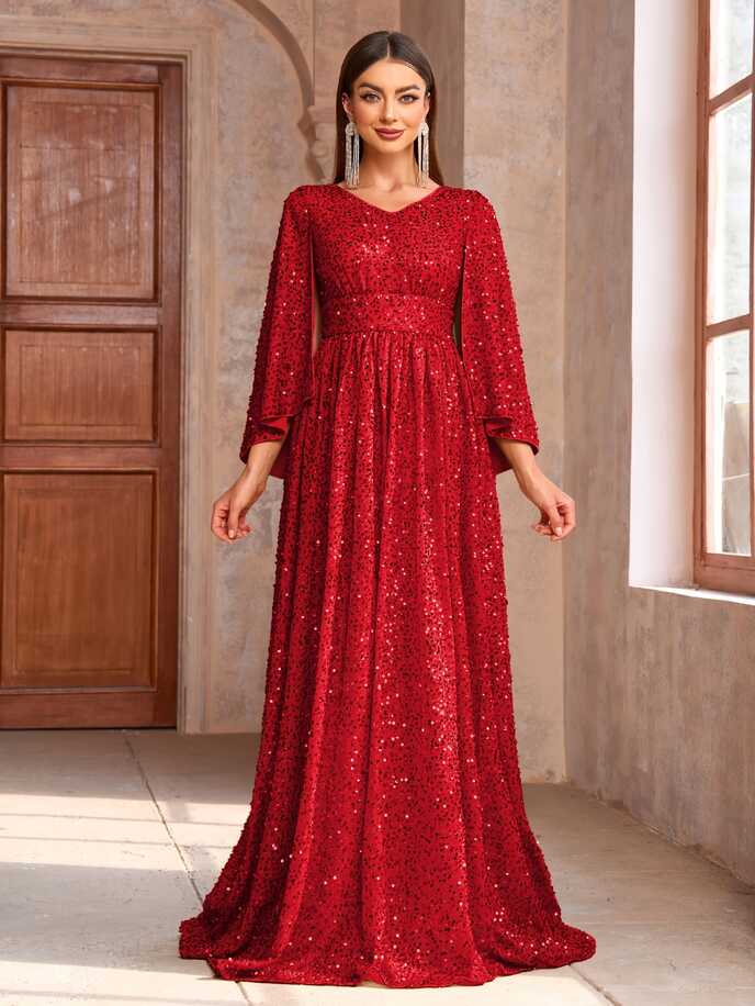 Red Sequin Dress - Temu United States