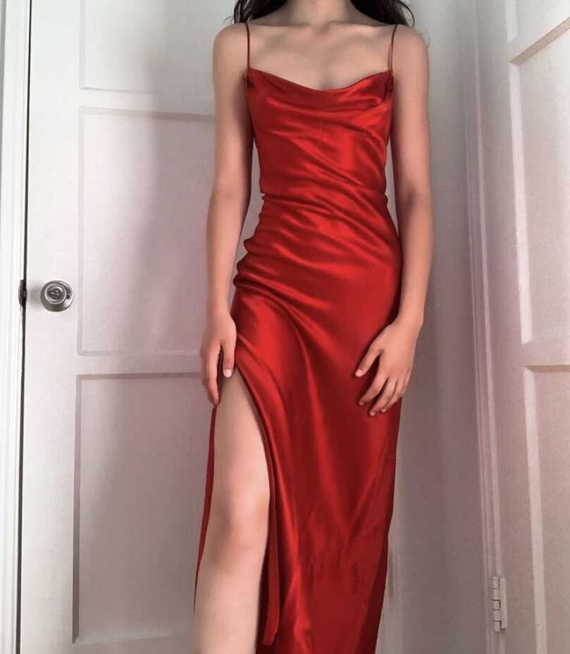 Red Silk Dress