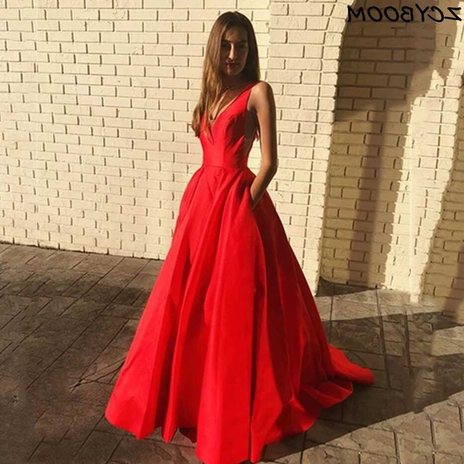 Red Simple Prom Dresses Women Formal Party Night 2023 Eveving ...