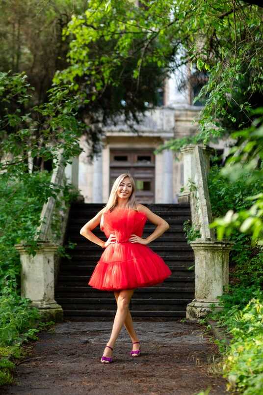 Red Tulle Mini Dress, Short Prom Dress, Womens Clothing, Formal ...