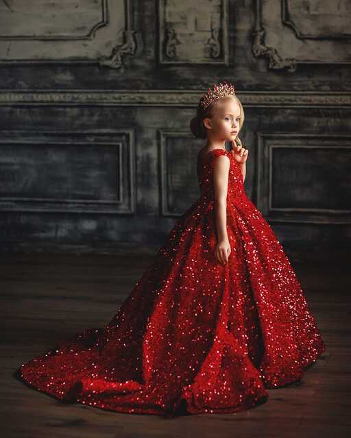 Red Velvet Dress, Sequin Red Dress, Princess Dress, Birthday Dress ...