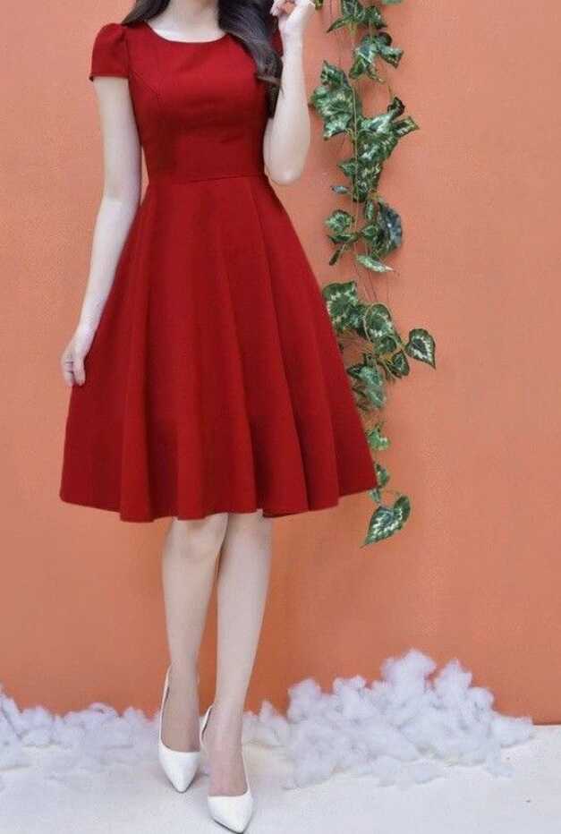 Red dress in 2024 | Stylish short dresses, Casual formal dresses ...