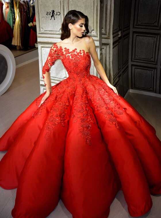 Red lace Cinderella gown | Red ball gowns, Ball dresses, Gowns