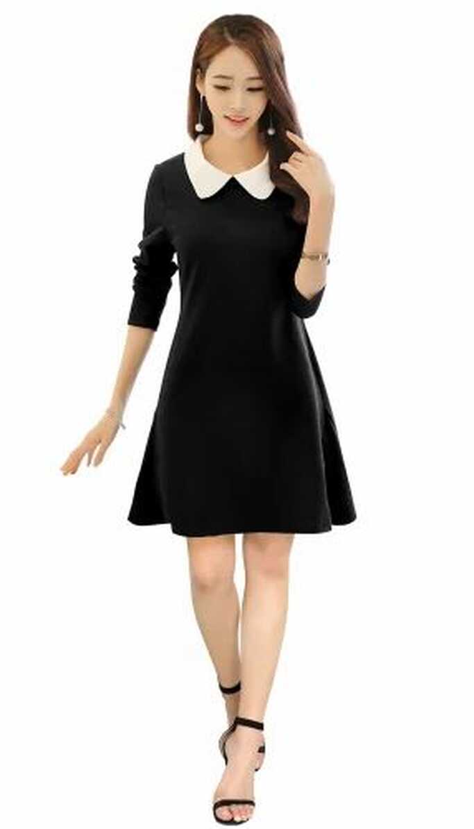 Regular Black Women&#39;s Short Mini Frock Dress, Half Sleeves at Rs ...