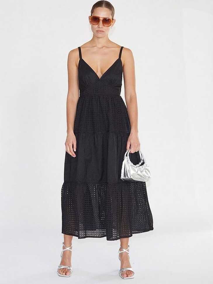 Religion Embroidered Midi Summer Dress - Black | Very.co.uk