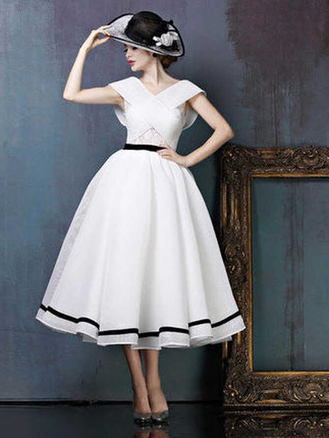 Retro 50s 60s Open Back Prom Formal Evening Dress | X036