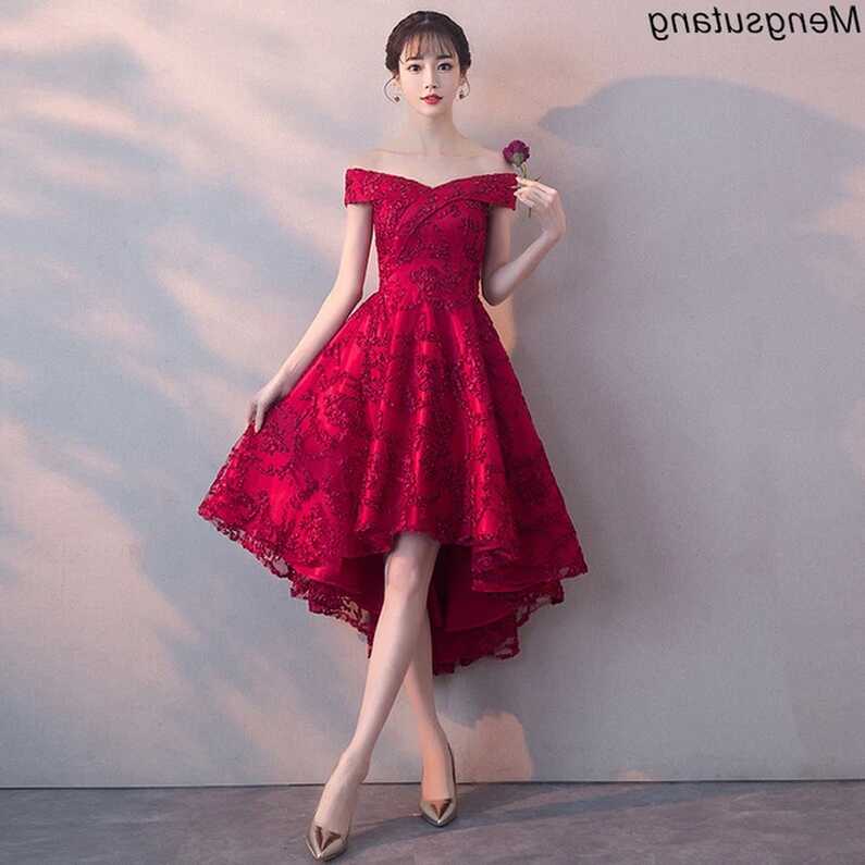 Robe de soiree 2024 Wine Red Elegant Evening Dresses Elegant Short ...