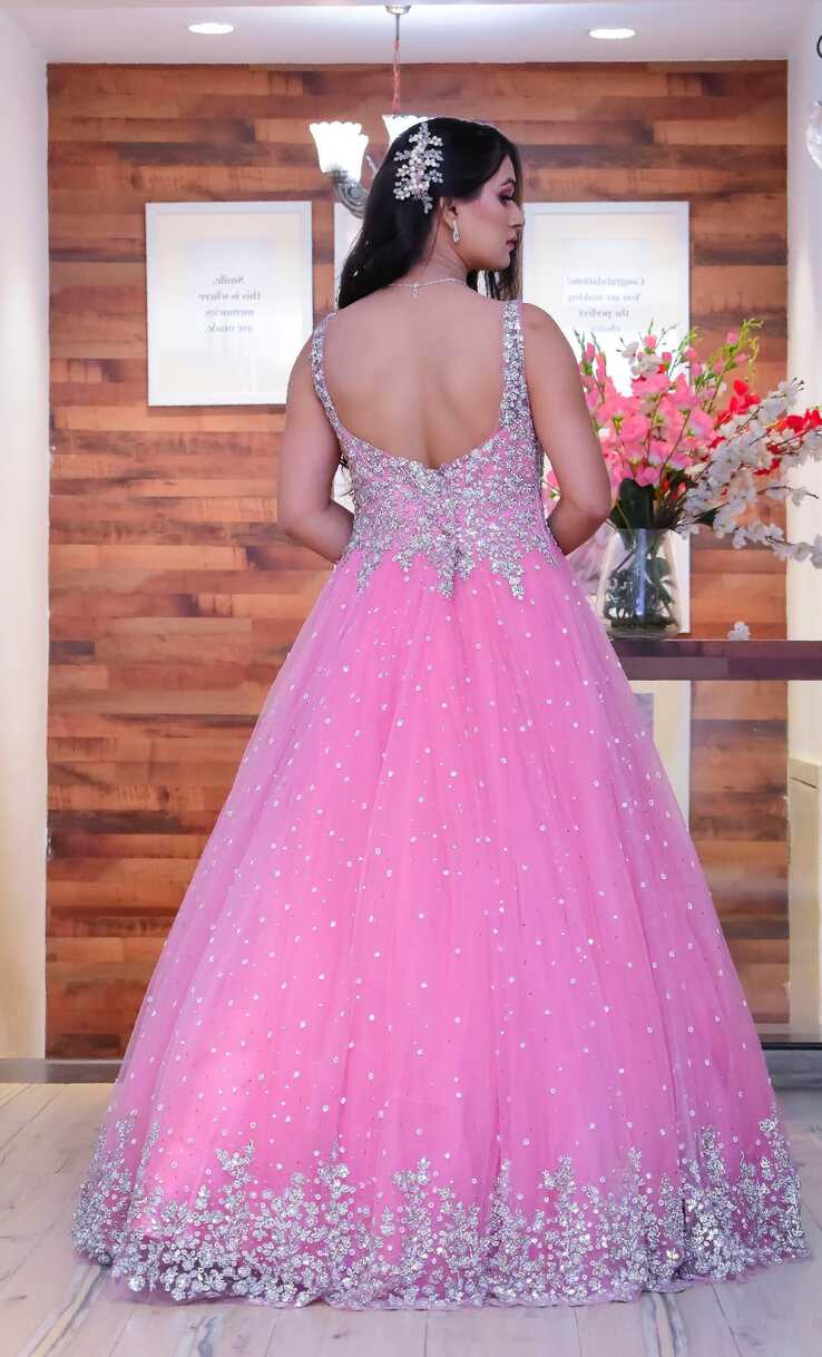 Rose Pink Rose Pink Ball Gown by HER CLOSET for rent online | FLYROBE