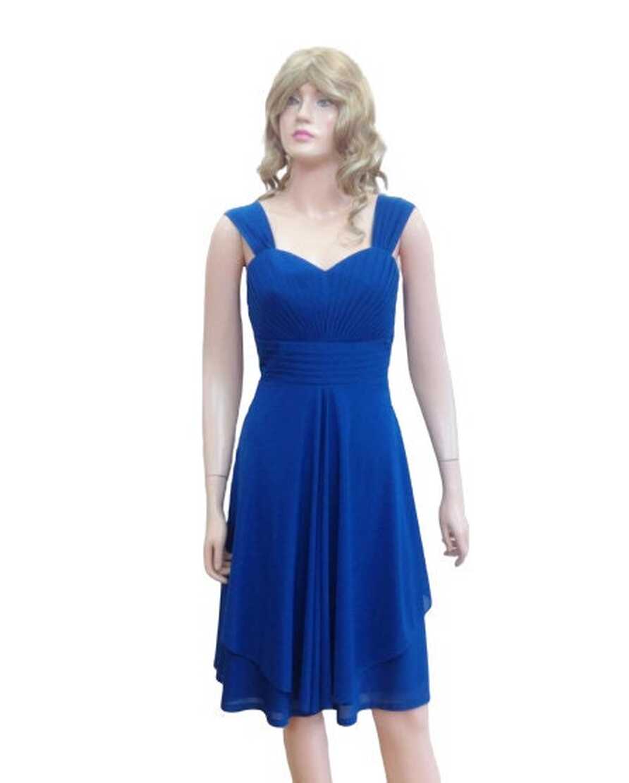 Royal Blue Bridesmaid Dress. Knee Length Dress. - Etsy