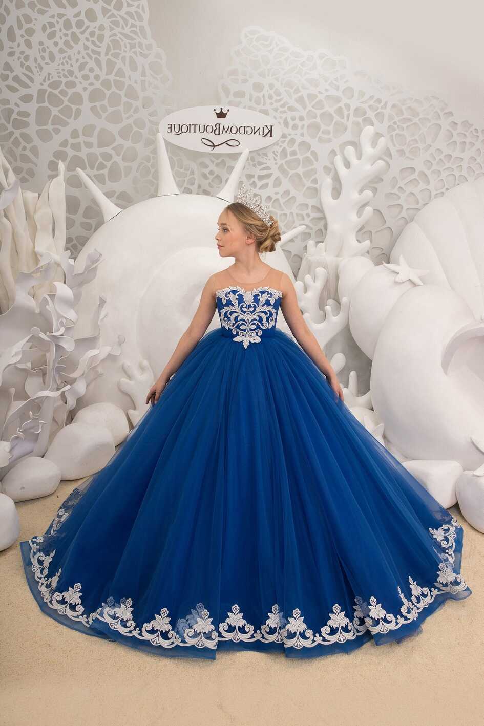 Royal Blue Dress Flower Girl - Etsy