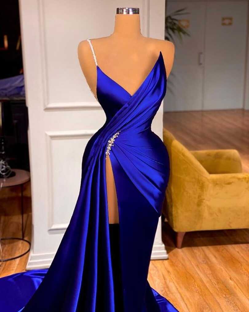 Royal Blue Evening Dress, Beaded Evening Dress, Vestidos De Fiesta ...