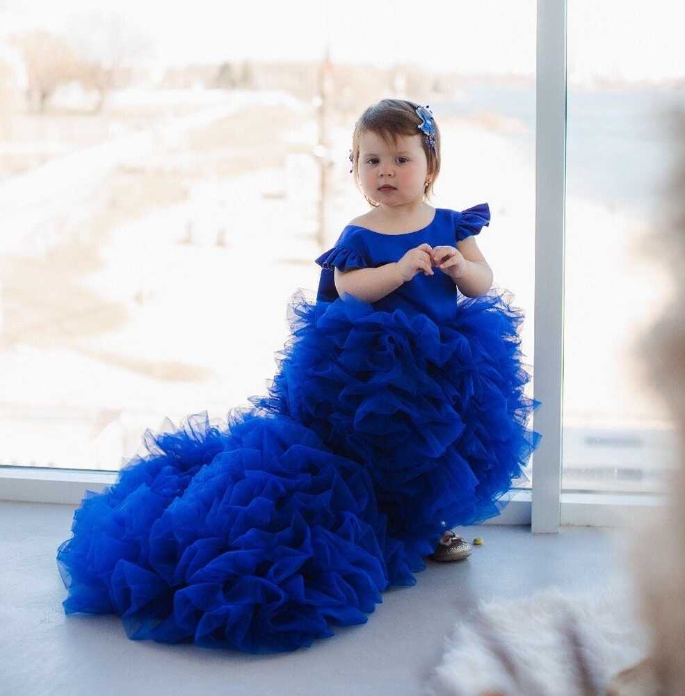 Royal Blue First Birthday Dress, Prom Ball Gown, Flower Girl Dress ...