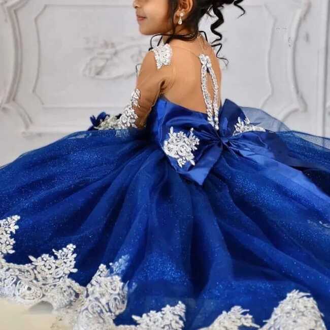 Royal Blue Flower Girl Dress: First Communion, Prom, Birthday ...