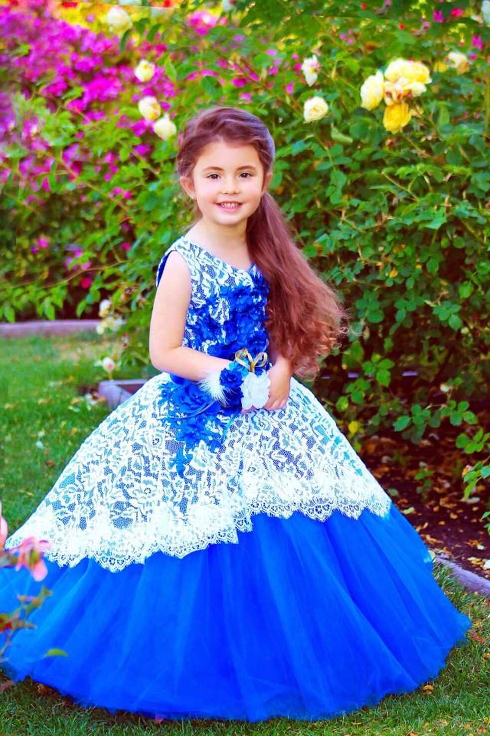 Royal Blue Flower Girl Dress Tulle Princess Party Girls #2984818 ...