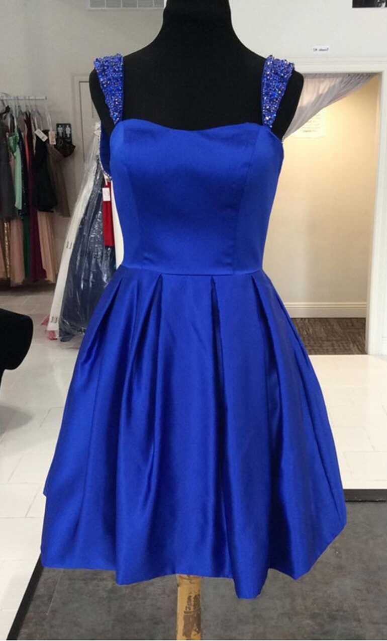 Royal Blue Homecoming Dresses,short Prom Dress 2018,satin Dress ...