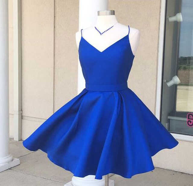 Royal Blue Homecoming Dresses,spaghetti Straps Homecoming Dress ...