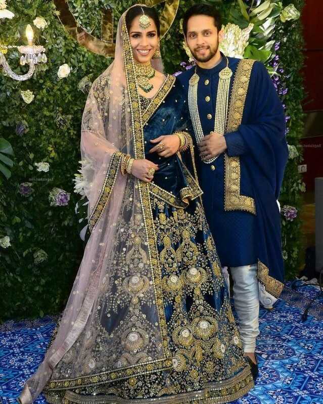 Royal Blue Indian Bridal Lehenga