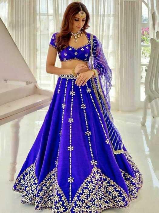 Royal Blue Lehenga Choli Indian Wedding Wear Lehenga Choli Party ...