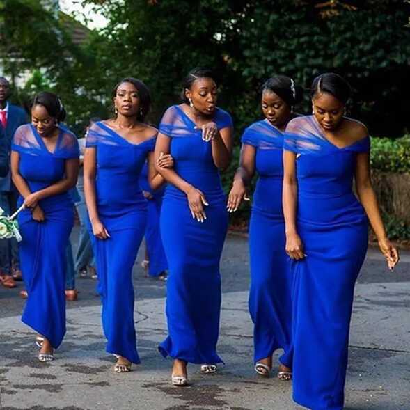 Royal Blue Plus Size Bridesmaid Dresses With One Shoulder Mermaid ...