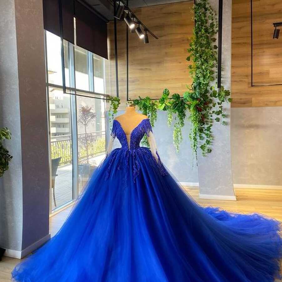 Royal Blue Prom Dresses, Beaded Prom Dresses, Robes De Cocktail ...