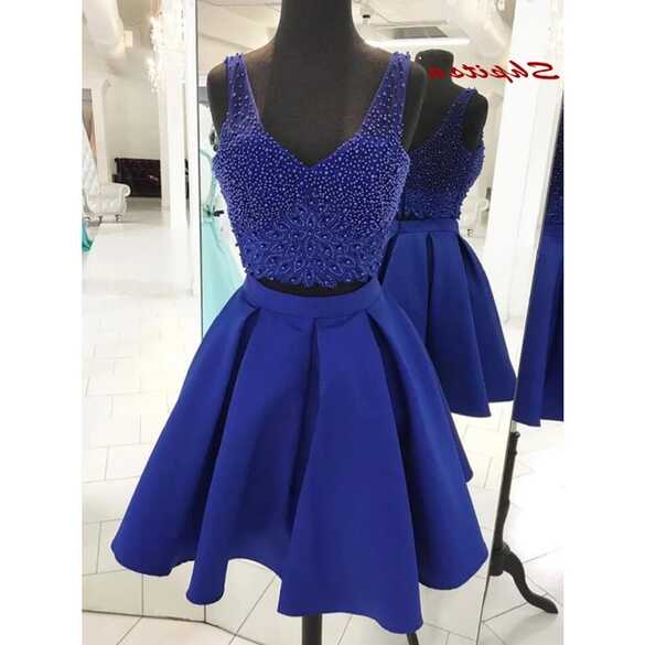 Royal Blue Short Homecoming Dresses Women Girl Plus Size 8th Grade ...