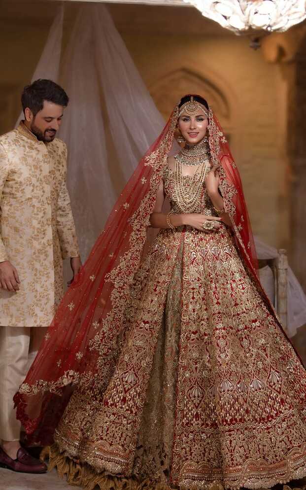 Royal Bridal Maxi with Embroidered Lehenga and Net Dupatta ...