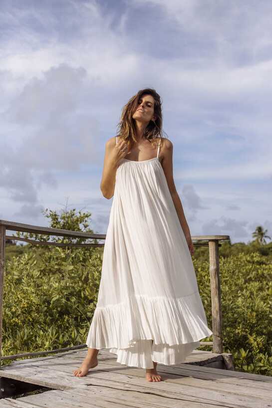 Ruffle Maxi Dress, Tulum Beach Dress, Long Dresses | - Wanderlustulum