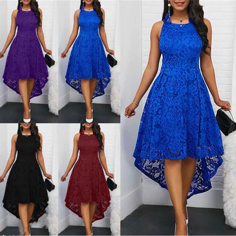 S-5XL Women Sexy Dinner Dresses Party Ladies Evening Sleeveless ...