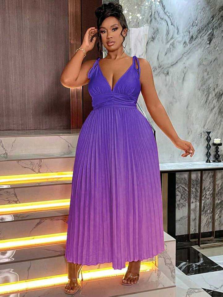 SHEIN Slayr Plus Size Elegant Gradient Color Party Dress With ...