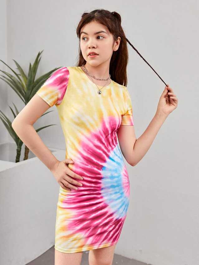 SHEIN Teen Girls Tie Dye Dress | SHEIN USA