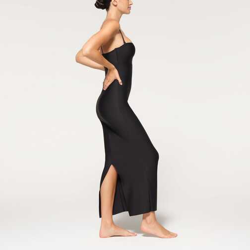 SKIMS BODY UNDERWIRE LONG DRESS | ONYX