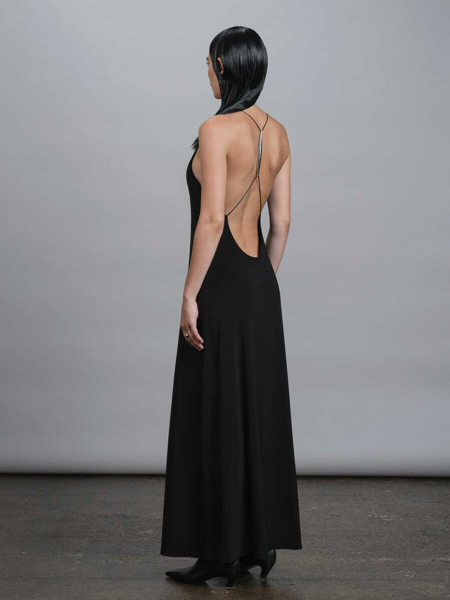 SPINE OPEN BACK (MAXI DRESS) - BLACK – GRACE LING