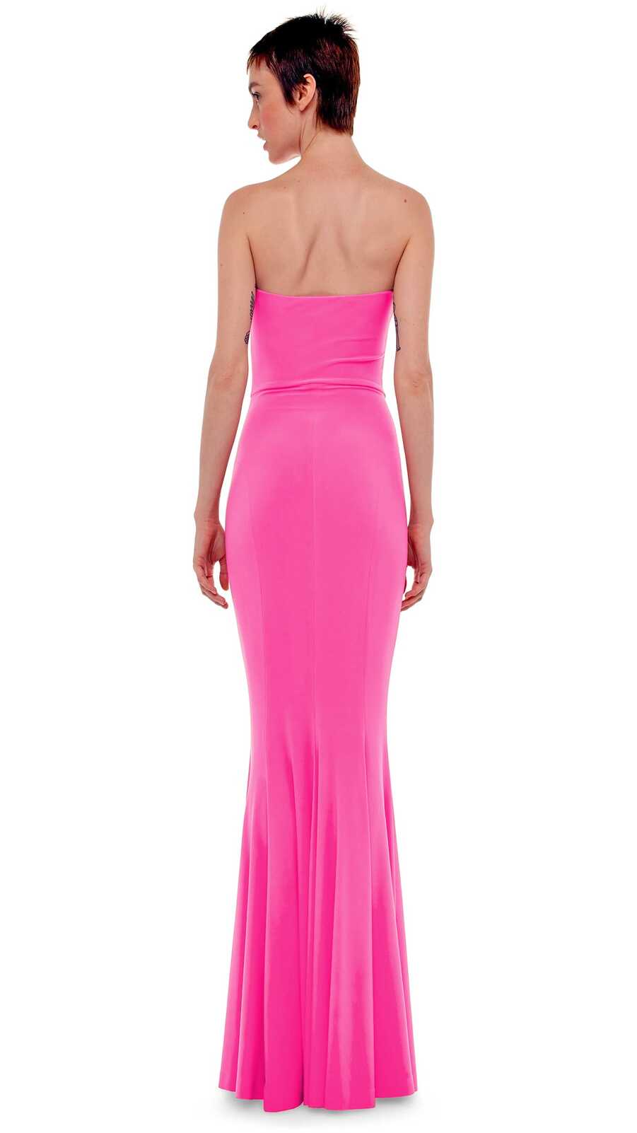 STRAPLESS FISHTAIL GOWN – Orchid Pink – Norma Kamali