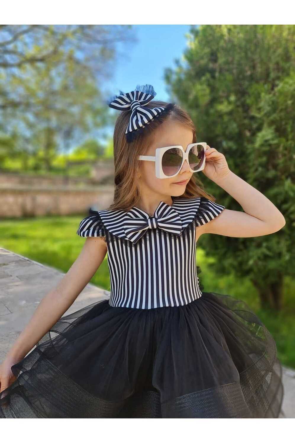 Sare Çocuk Giyim Princess Tulle Fluffy Black and White Girls ...