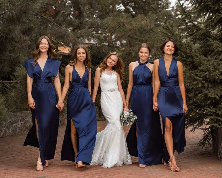 Satin Bridesmaid Dress, Multiway Dress, Silk Bridesmaid Dresses ...