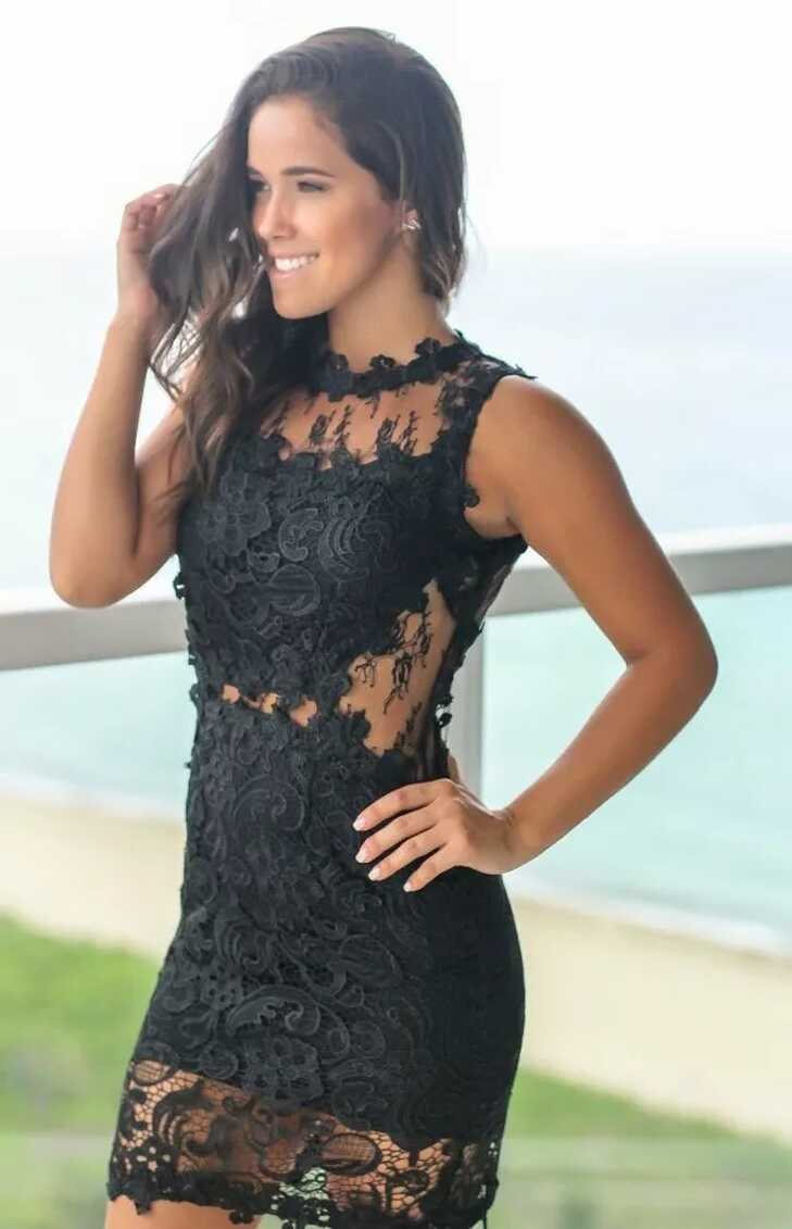 Saved By The Dress Black Lace Short Dress | eBay