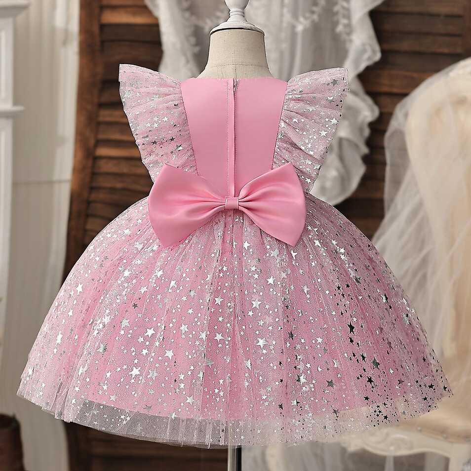 Sequin Baby Girl Dresses For 1-5 Yrs Birthday Baptism Dresses Kids ...