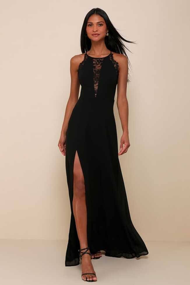 Sexy Black Maxi Dress - Sleeveless Lace Dress - Maxi Dress - Lulus