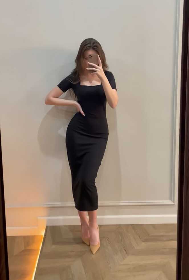 Sexy Black Short Sleeves Bodycon Dress,Black Evening Dress Y5597 ...